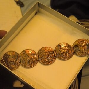 Gold-Tone Animal Medallion Link Bracelet - Women